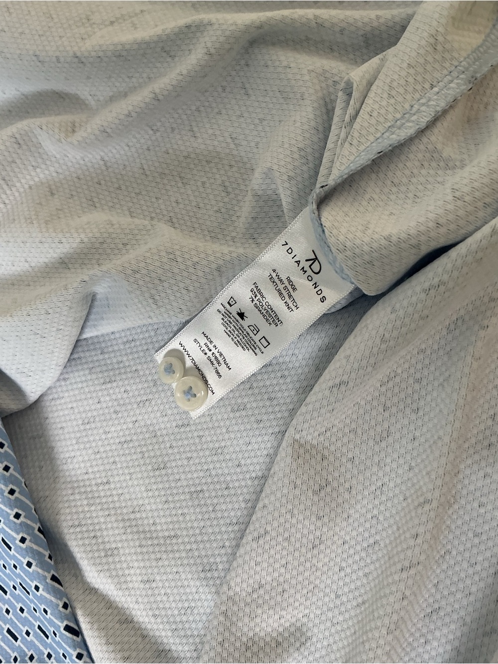 NWT 7 Diamonds Ridge Blue 4-Way Stretch Shirt XXL - Picture 9 of 9